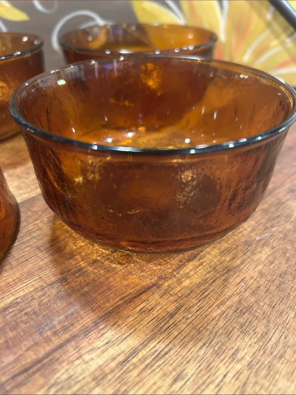 Arcoroc Sierra Amber Glass Dessert Bowls - Set of 4